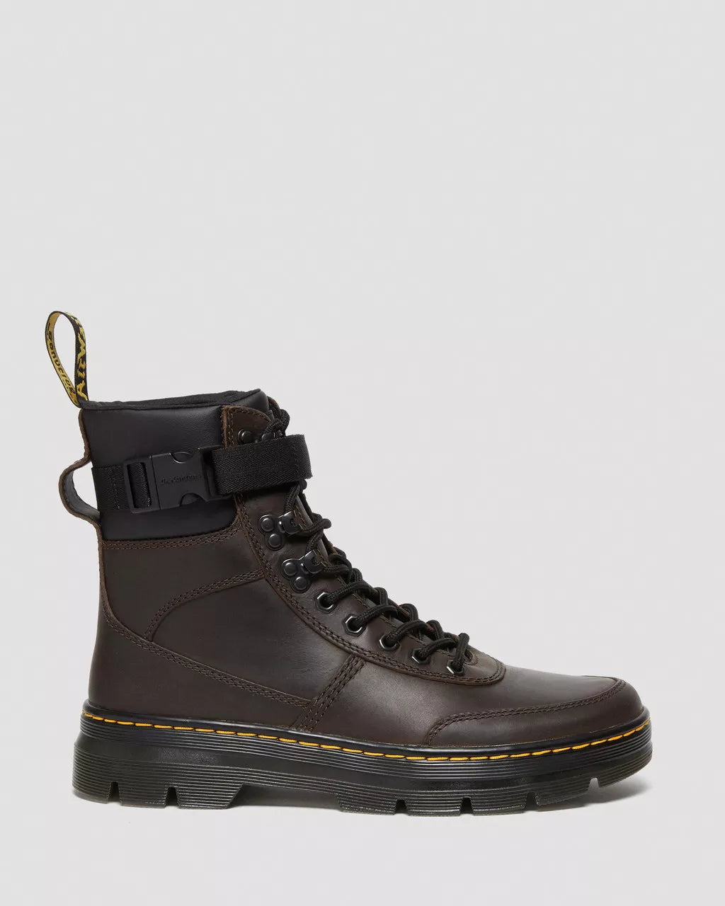 Dr. Martens, Combs Tech Leather Dark Brown Crazy Horse+Pu