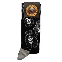 Rock Off, Guns N Roses Skulls Band Monochrome Socks